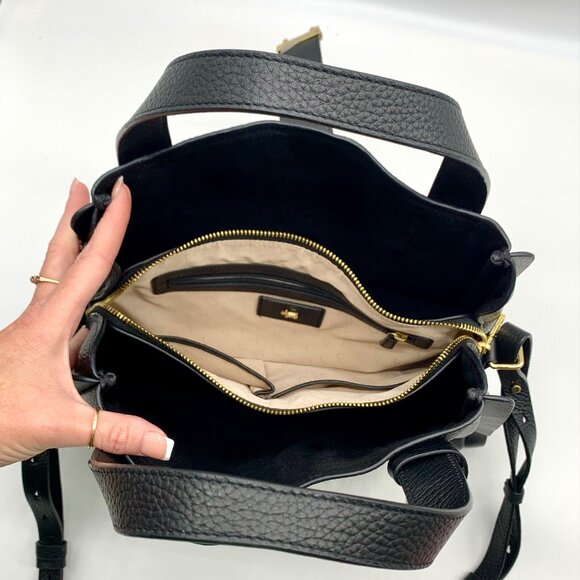 Radley London Black Pebbled Leather Sloane Street Convertible Satchel Bag - Picture 10 of 11